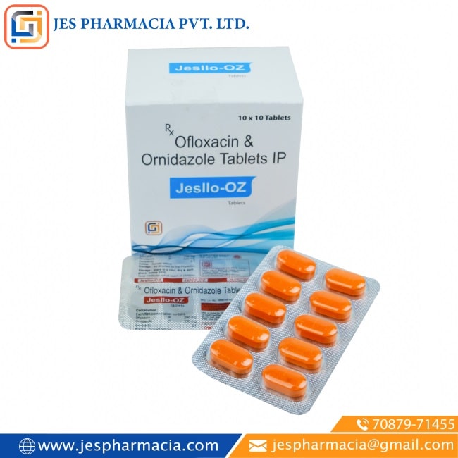 JESLLO-OZ-Tablets-Ofloxacin-Ornidazole-Tablets-IP-Jes-Pharmacia