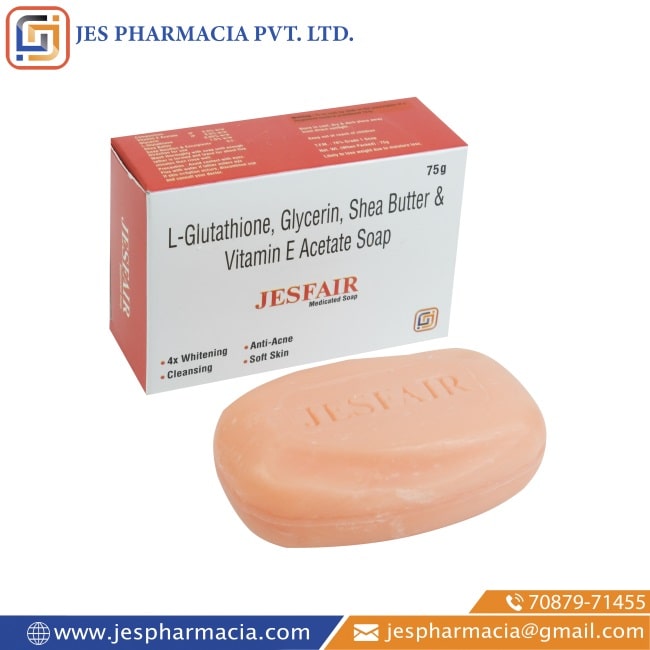 Jesfair-Medicated-Soap-75gm-L-Glutathione-Glycerin-Shea-Butter-Vitamin-E-Acetate-Soap-Jes-Pharmacia