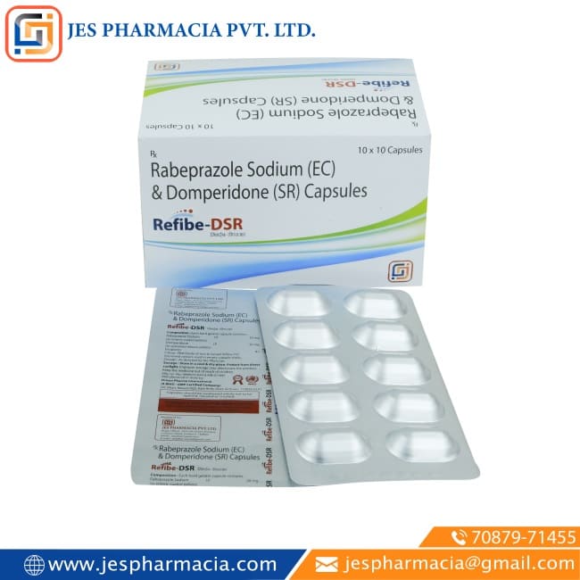 REFIBE-DSR-Capsules-Rabeprazole-Sodium-EC-Domperidone-SR-Capsules-Jes-Pharmacia